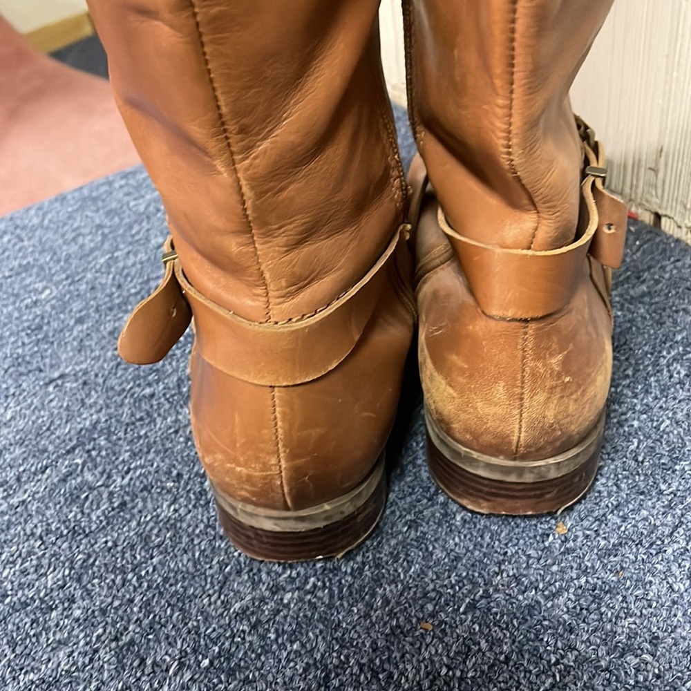 Leather tall boots - Picture 3 of 11